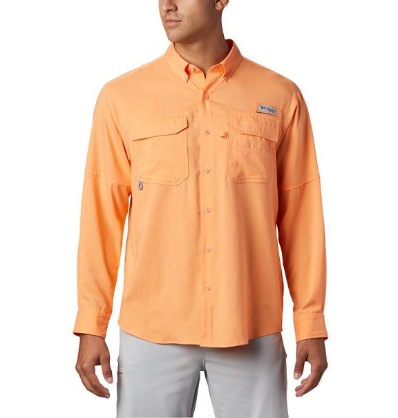 Columbia PFG Blood and Guts Shirts Yellow For Men's NZ72318 New Zealand